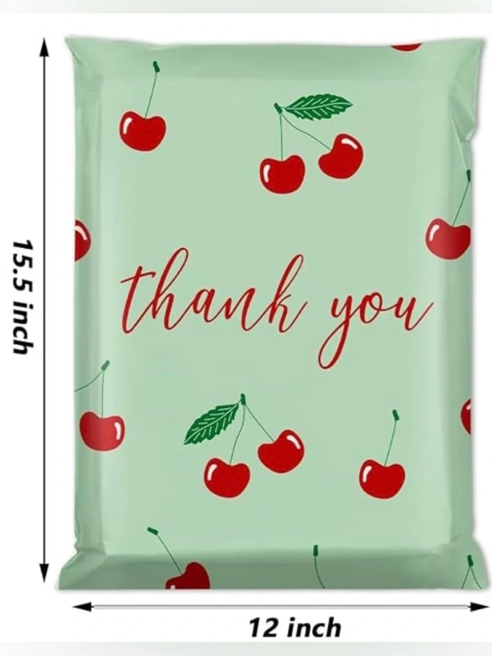 10 Cherry Polymailers 12x15.5” Waterproof Shipping Bags